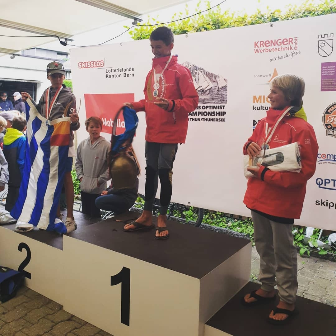 Lars 3e au Championnat suisse d'Optimist à Thoune!